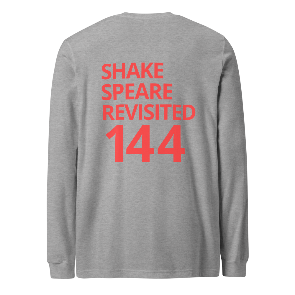 Shakespeare Revisited Long Sleeve (Coral Red Logo)