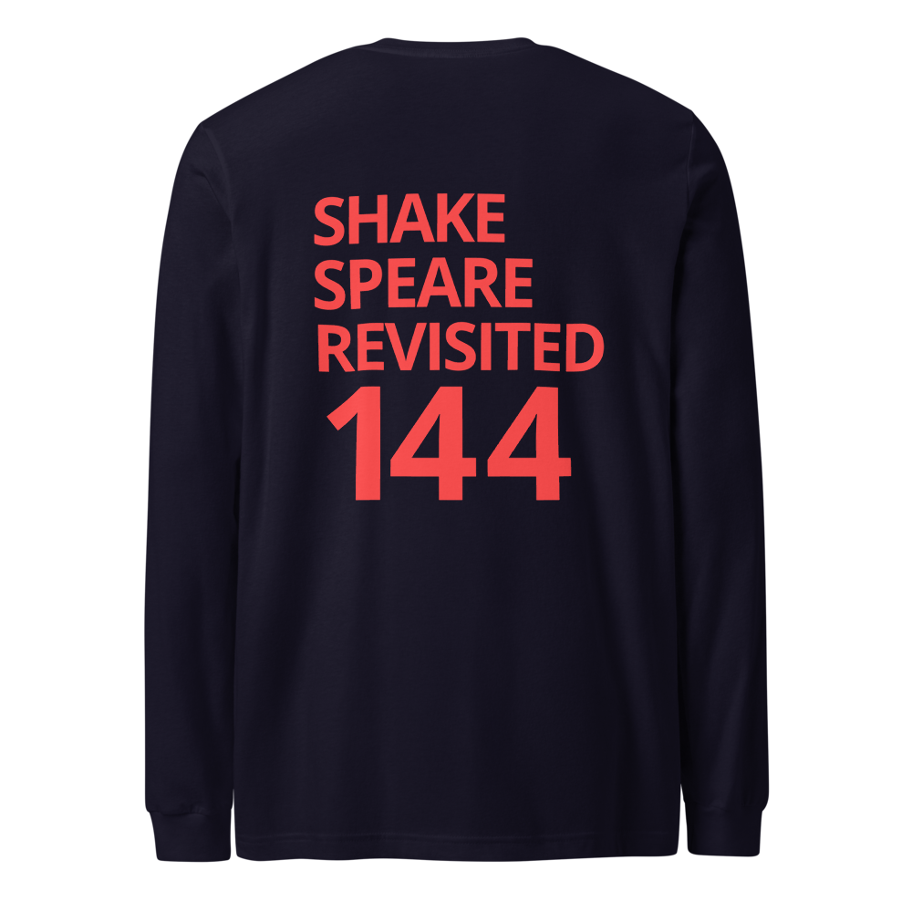 Shakespeare Revisited Long Sleeve (Coral Red Logo)