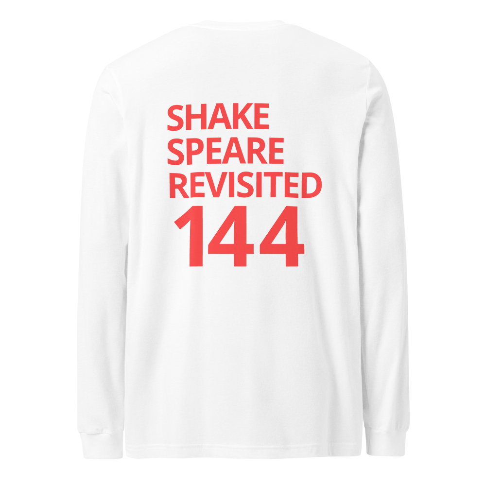 Shakespeare Revisited Long Sleeve (Coral Red Logo)