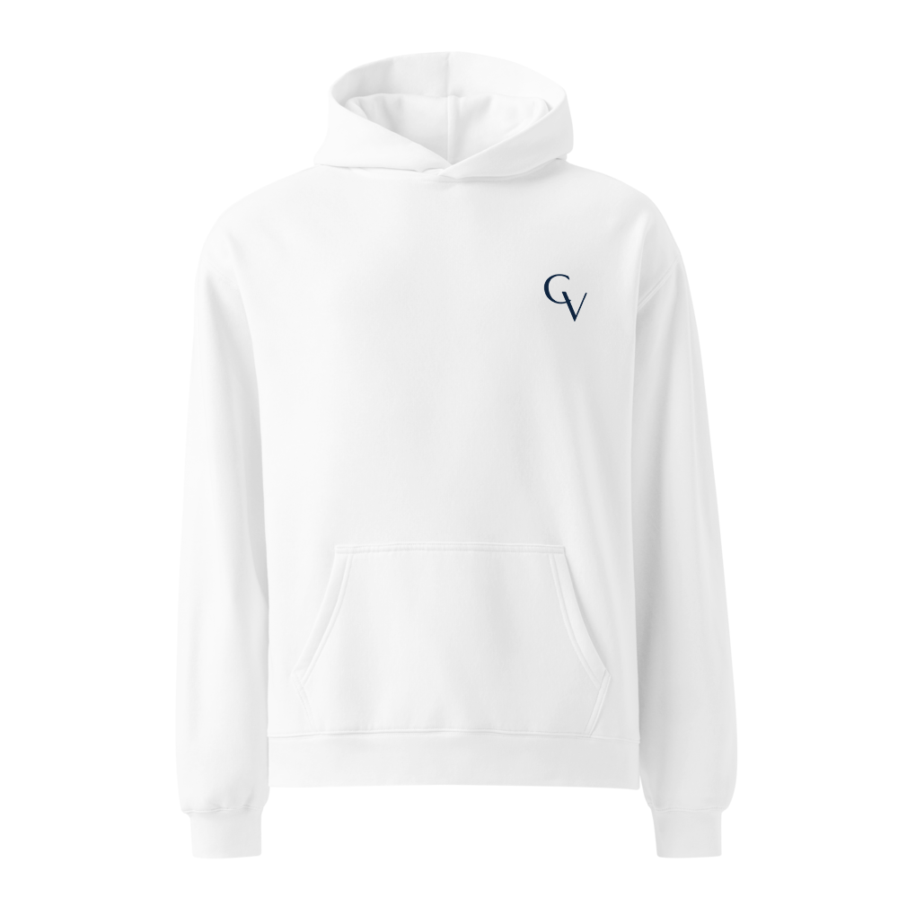 Shakespeare Revisited Oversized Hoodie (Navy Blue Logo)